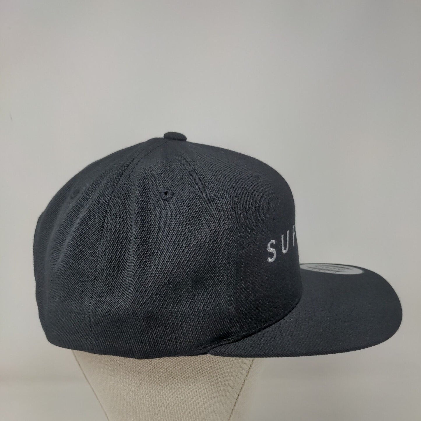 Suforia Snapback Hat Black One Size Embroidered Adjustable Yupoong