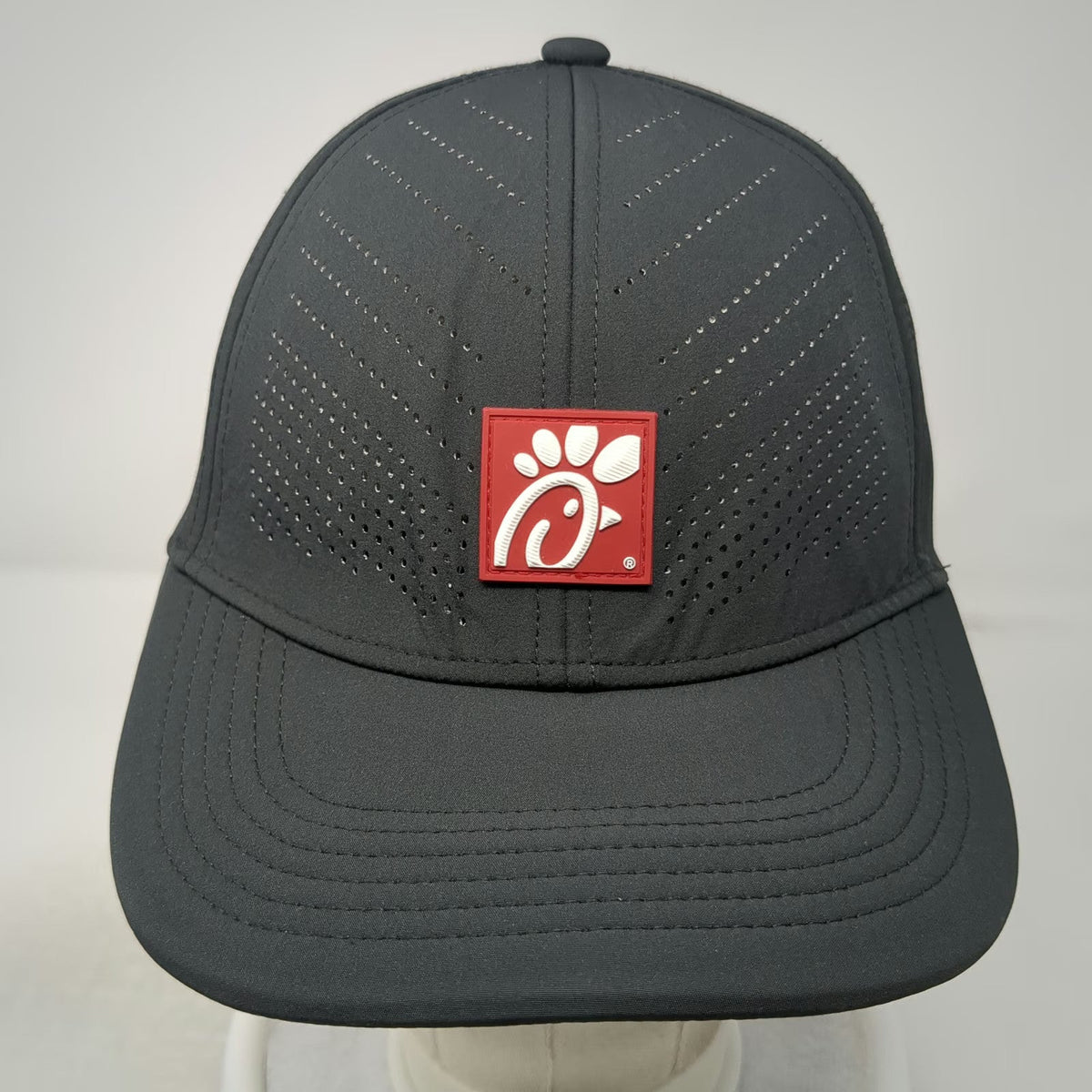 Oobe Chick-fil-A Snapback Hat Gray One Size Perforated Performance Logo Patch
