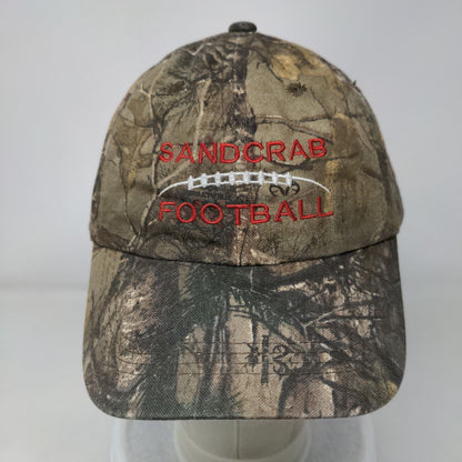 Sand Crab Football Strapback Hat Camouflage One Size Port Authority