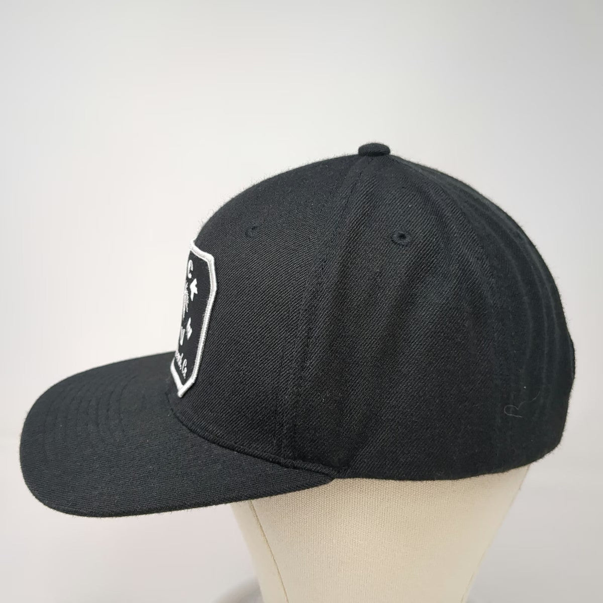Duck Dive Snapback Hat Black One Size Palm Tree Pacific Beach Ca Acrylic Wool