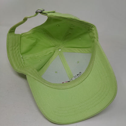 Elephant Slideback Hat Green One Size Adjustable Embroidered Vented Holes