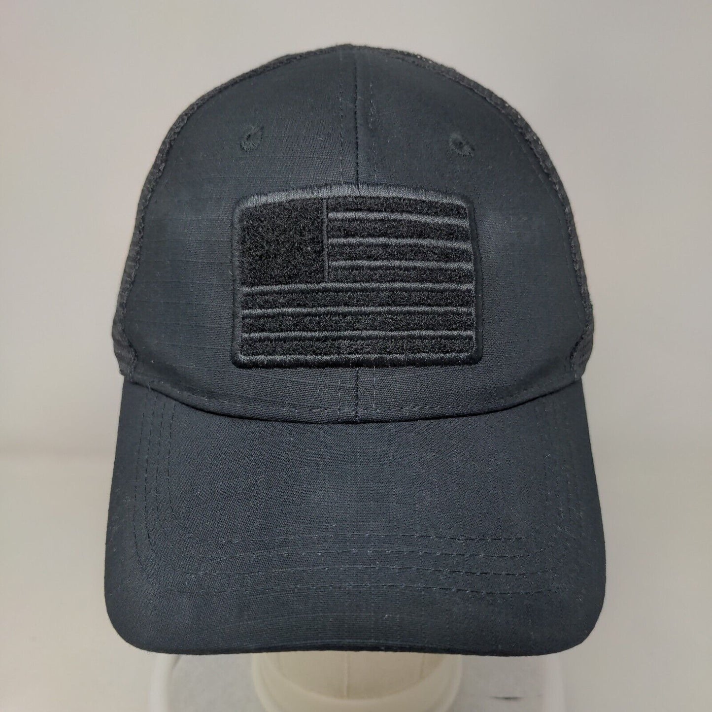 USA Flag Snapback Trucker Hat Black OSFM Mesh Back Patriotic Highland Tactical