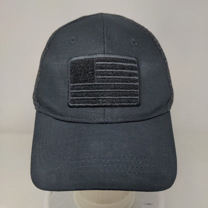 USA Flag Snapback Trucker Hat Black OSFM Mesh Back Patriotic Highland Tactical