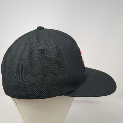 Billabong Snapback Hat Black One Size Florida Flag State Patch Flat Brim Wave