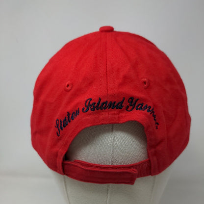 APC Men's State Island Yankees Strapback Hat Red OSFA Embroidered Logo Cotton