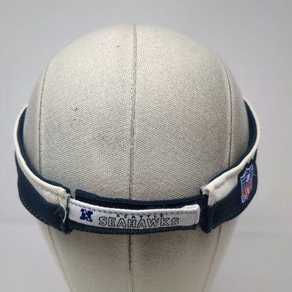 Seattle Seahawks NFL Reebok Visor White Blue One Size On Field Strapback Hat