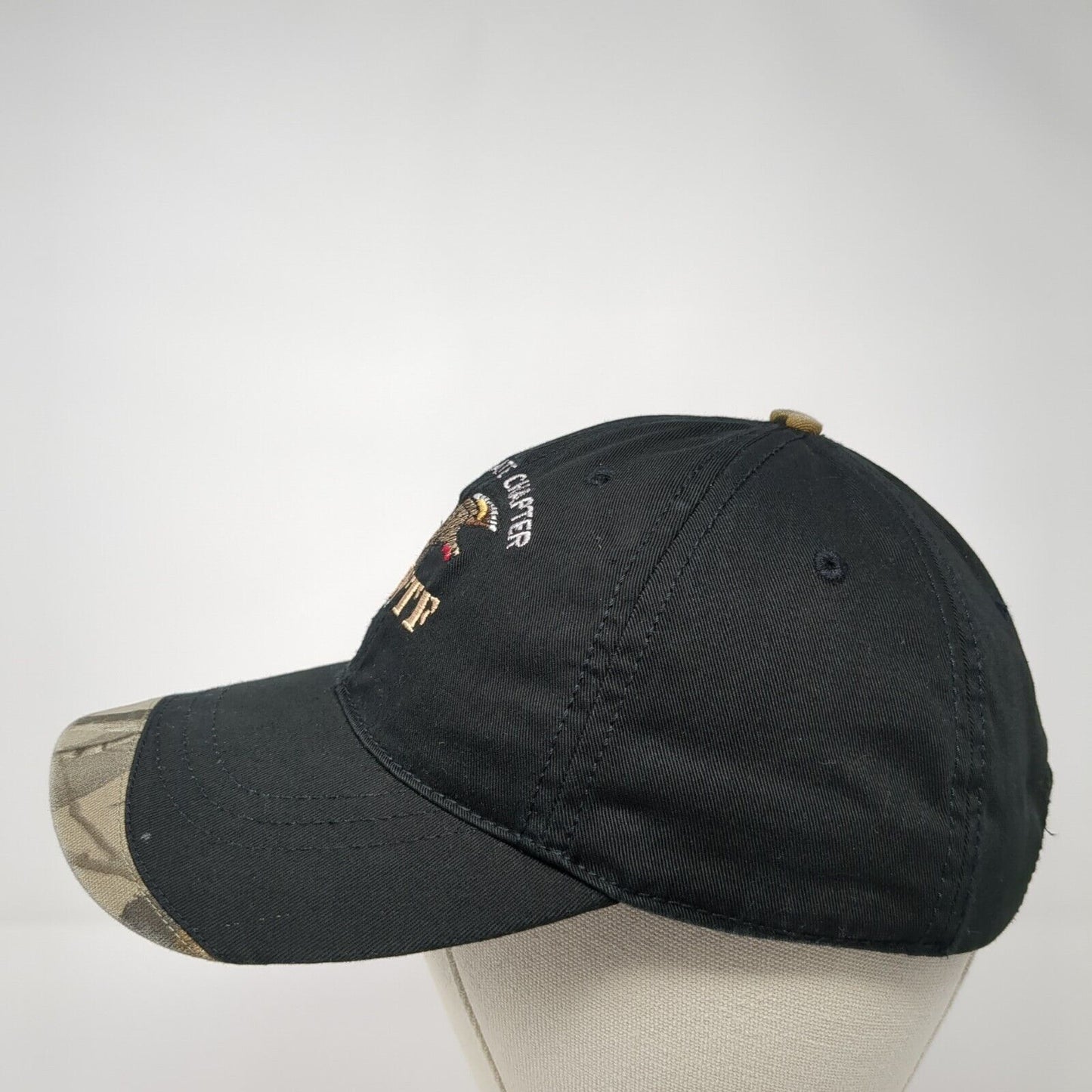 Gem State Chapter NWTF Strapback Hat Black One Size Adjustable 6 Panel
