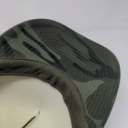 Dights Posse Snapback Trucker Hat Camouflage OSFA Adjustable Mesh Back Rope