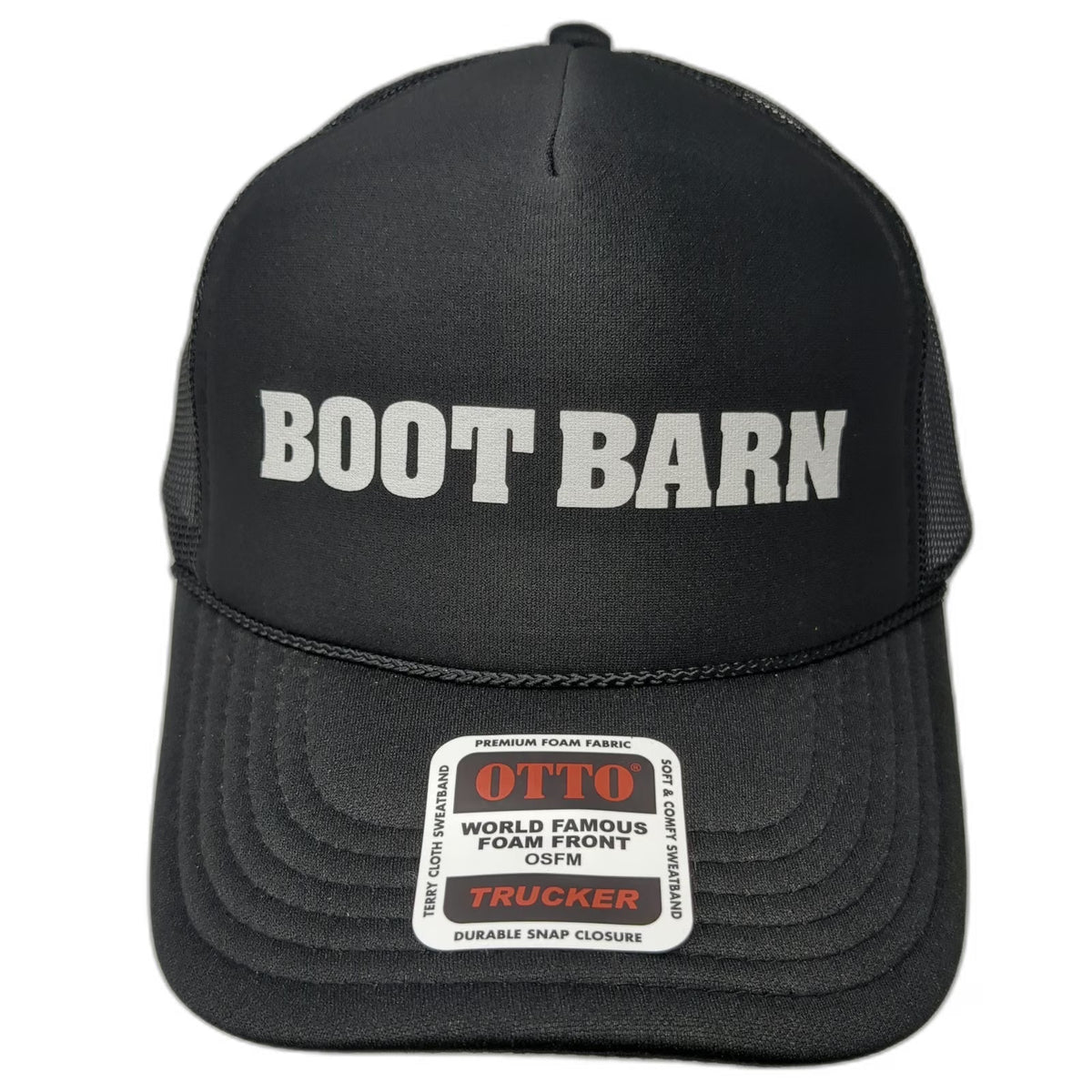 Otto Trucker Hat Black One Size Boot Barn Foam Front Mesh Back Snapback