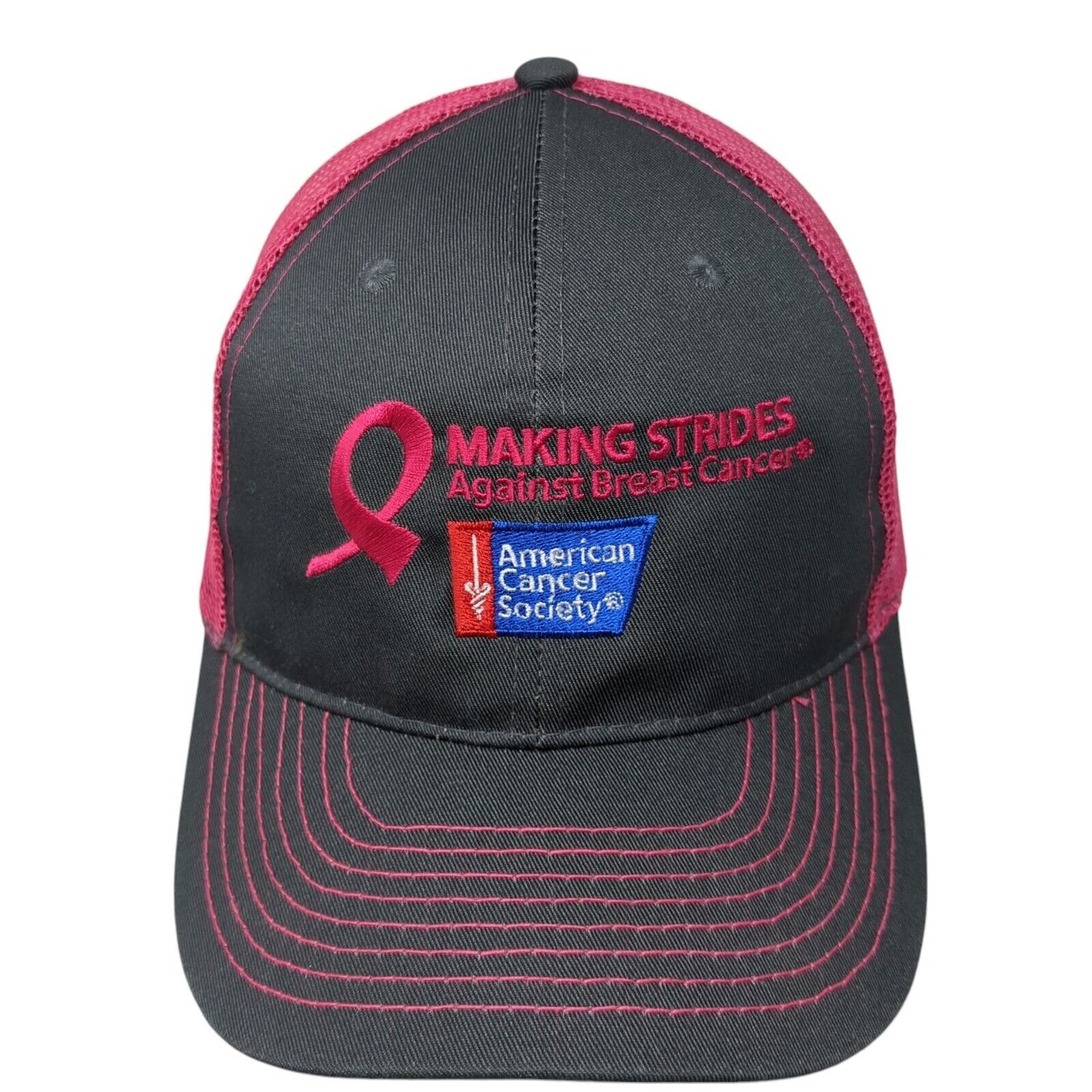 Making Strides Against Breast Cancer American Society Trucker Hat Multi OS Mesh