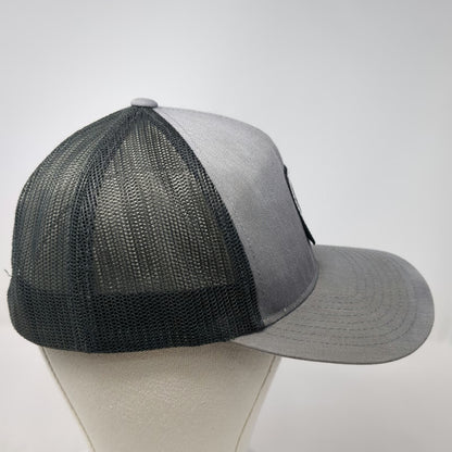 Pacific Headwear Simshot Trucker Hat Gray One Size Mesh Snapback Square Patch