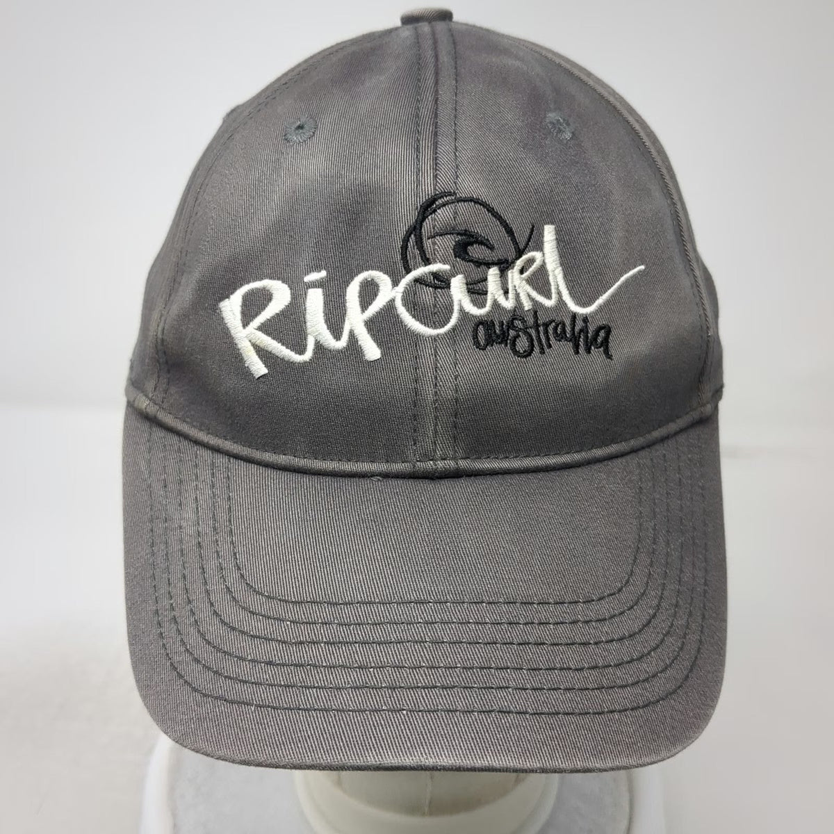Rip Curl Baseball Cap Gray One Size Fitted Embroidered Logo Australia Surf Hat