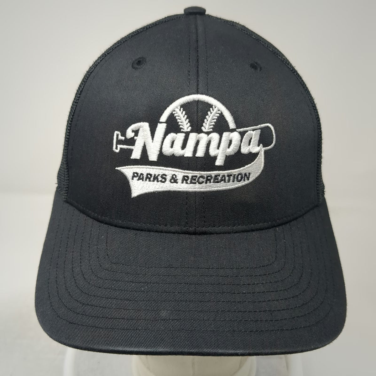 Richardson Trucker Hat Black S Nampa Parks & Recreation Baseball Mesh Snapback