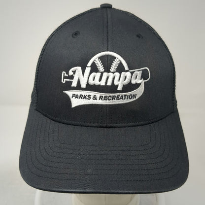 Richardson Trucker Hat Black S Nampa Parks & Recreation Baseball Mesh Snapback