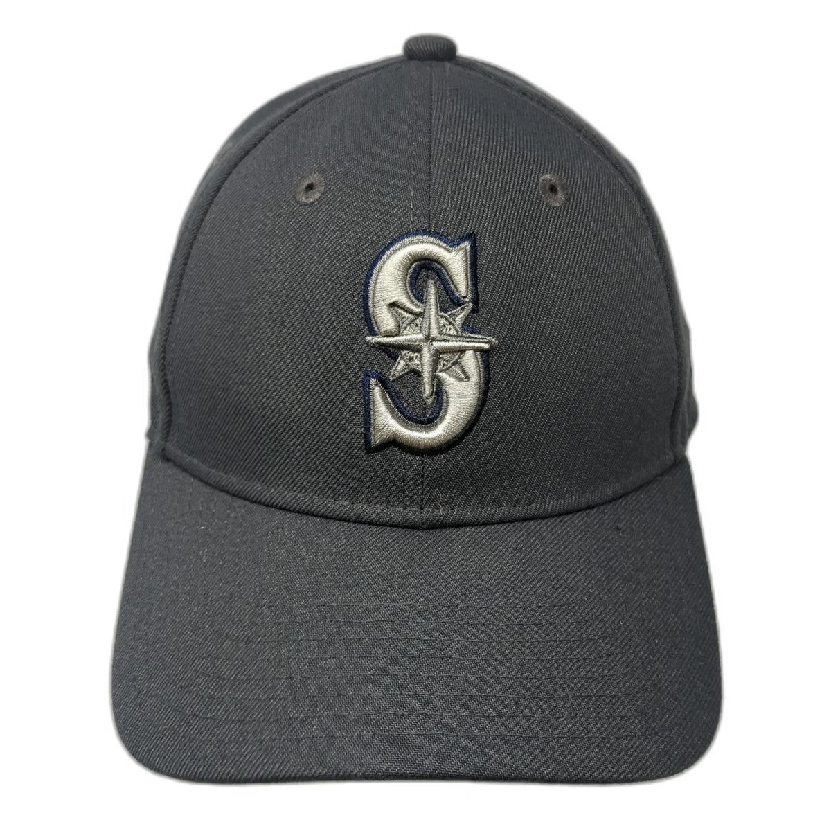 New Era Seattle Mariners MLB Baseball Cap Gray One Size 9FORTY Strapback Hat
