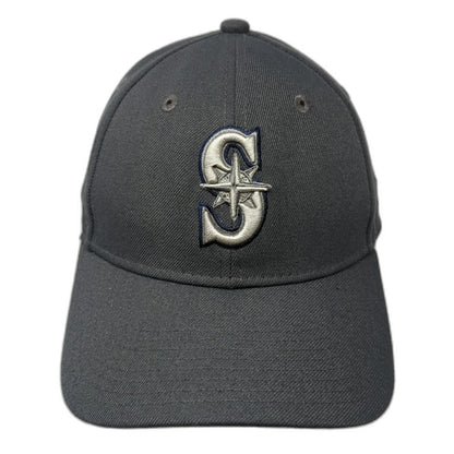 New Era Seattle Mariners MLB Baseball Cap Gray One Size 9FORTY Strapback Hat