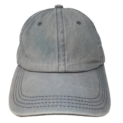 Unbranded Slideback Hat Blue One Size Adjustable Vented Holes Ponyback Blank