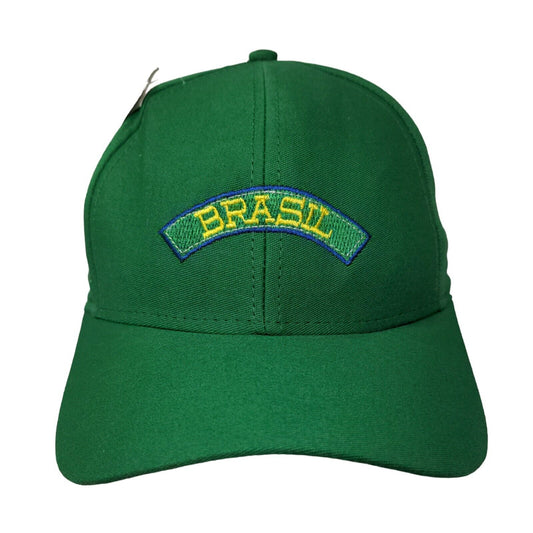 Authentic Brasil Brazil Slideback Hat Green Embroidered Logo W/Tags