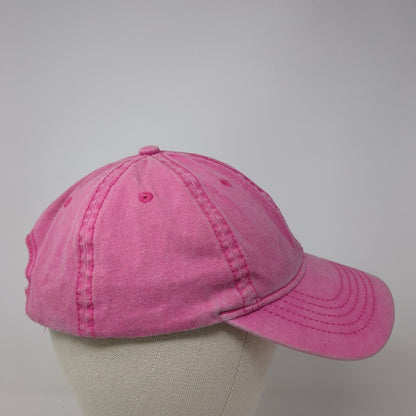 Unbranded Slideback Hat Pink One Size Adjustable Vented Holes 6 Panel Blank
