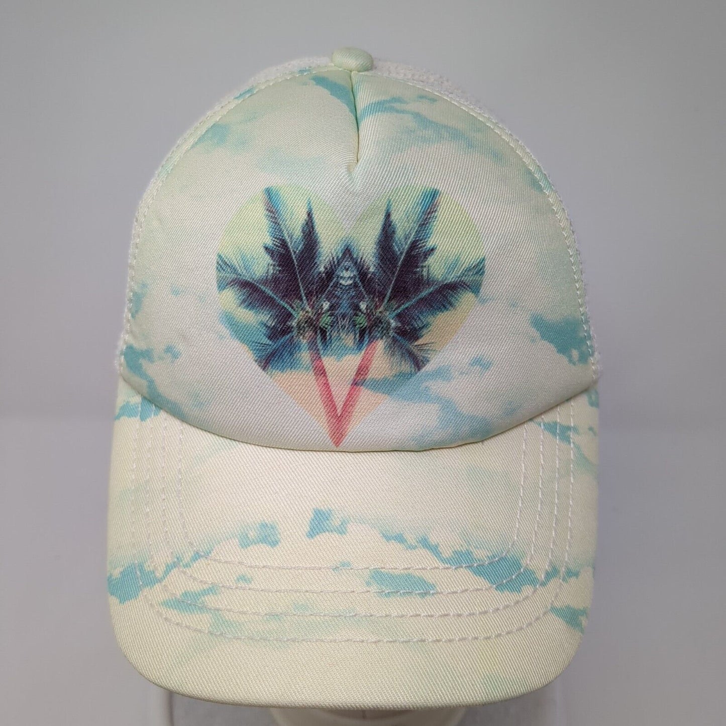 Palm Trees Heart Snapback Trucker Hat Multi OSFA Mesh Back Billabong
