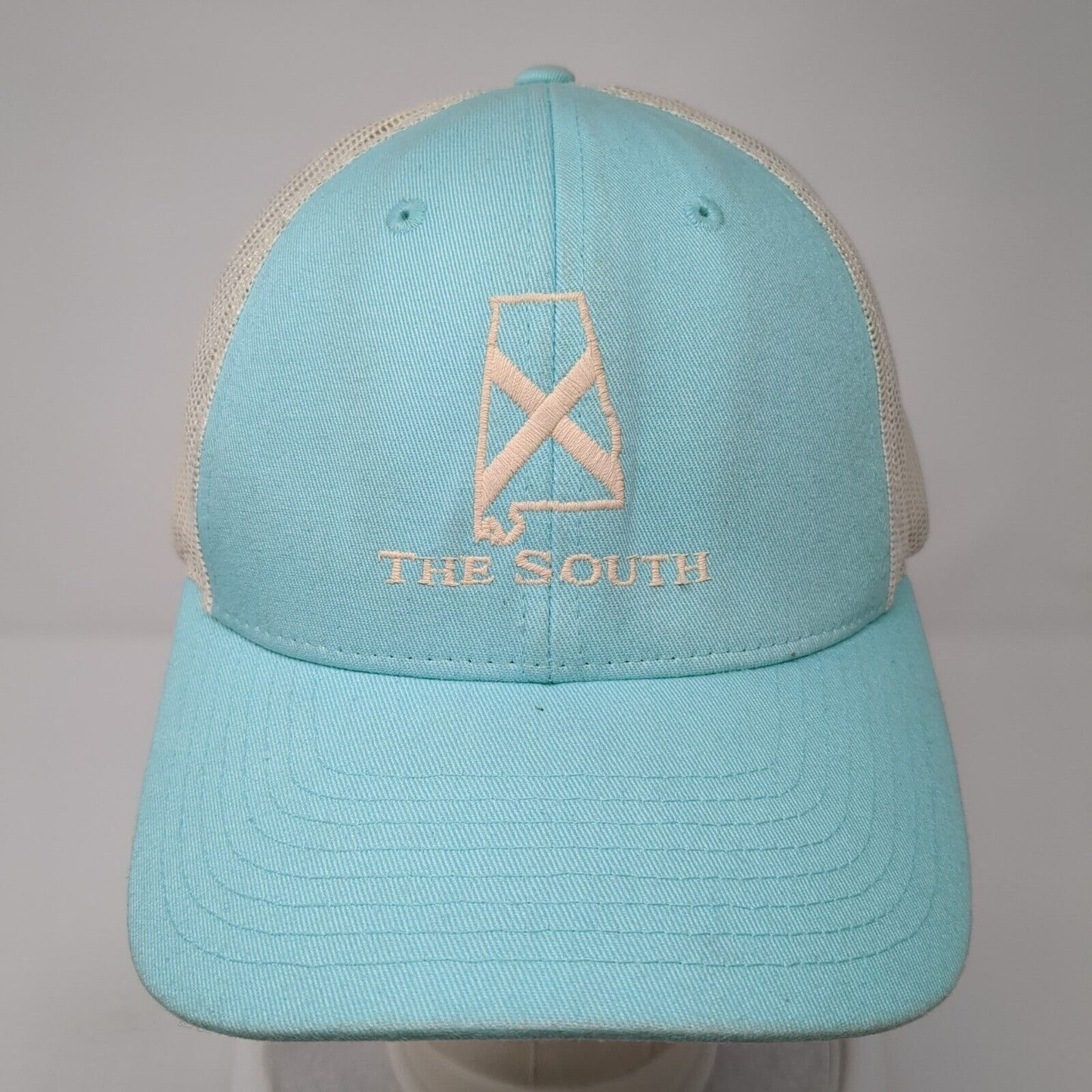 The South Snapback Mesh Back Trucker Hat Blue One Size Adjustable
