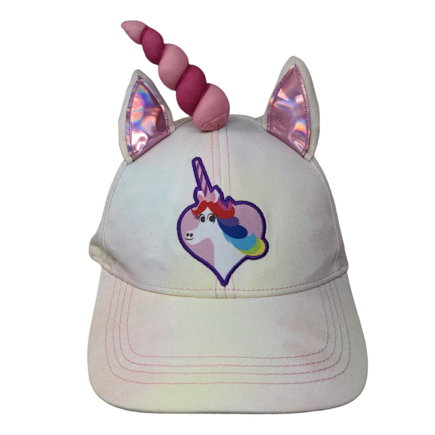 Inside Out Rainbow Unicorn Horn W/ Ears Adult Slideback Hat Multi OS Disney Park