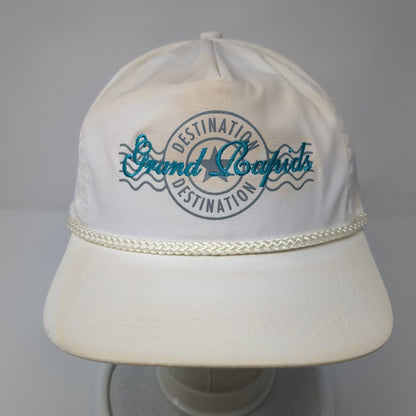 Grand Rapids Destination Slideback Rope Hat White One Size Adjustable