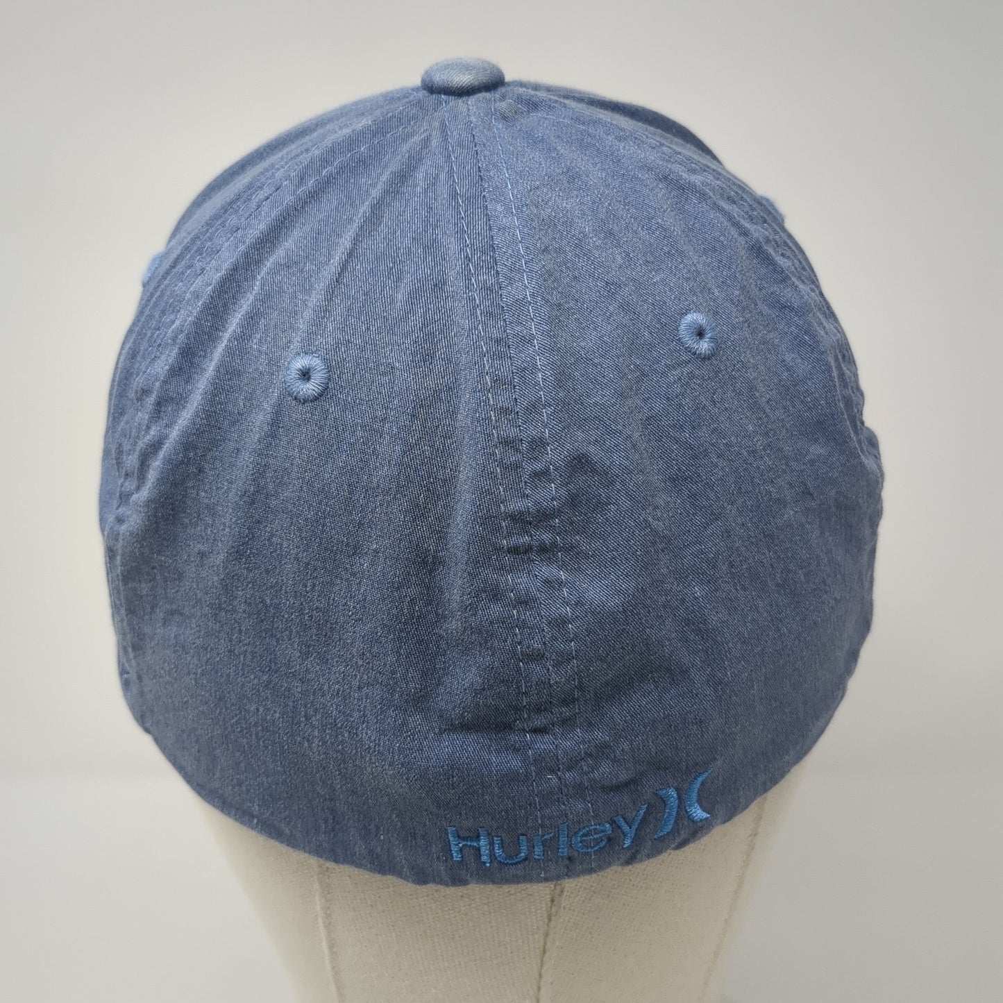 Howell Fitted Baseball Cap Blue Medium Embroidered Lightweight Flexfit Yupoong