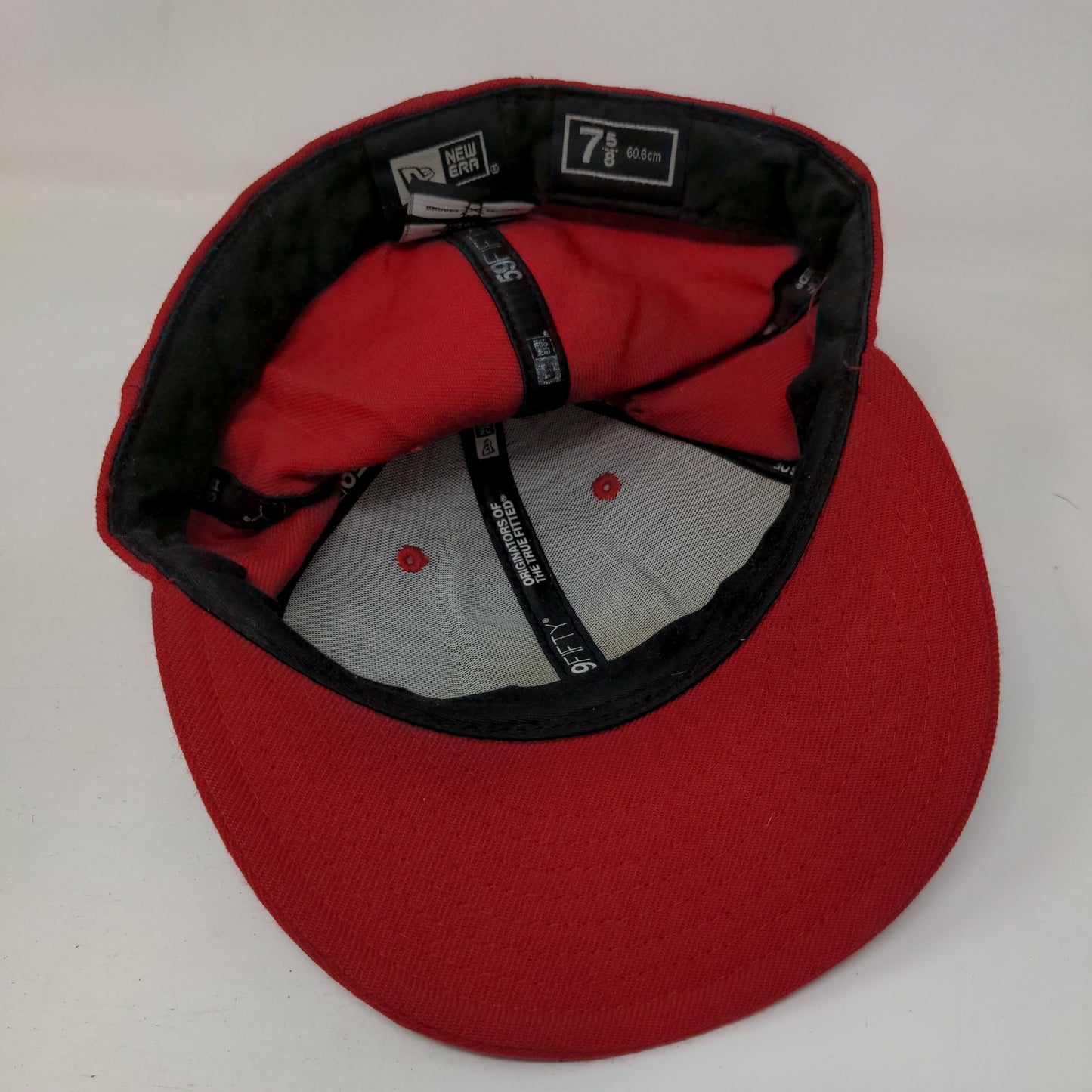 Nebraska Huskers Fitted Hat Red New Era 59Fifty Size 7 5/8 Embroidered 100% Wool