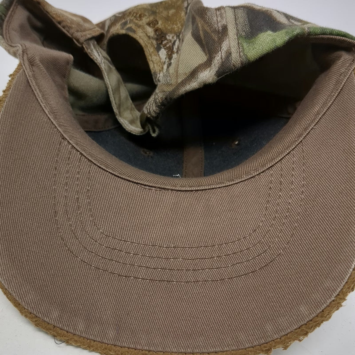 Lumbermens Baseball Cap Brown Realtree Camo One Size Frayed Brim Building Hat