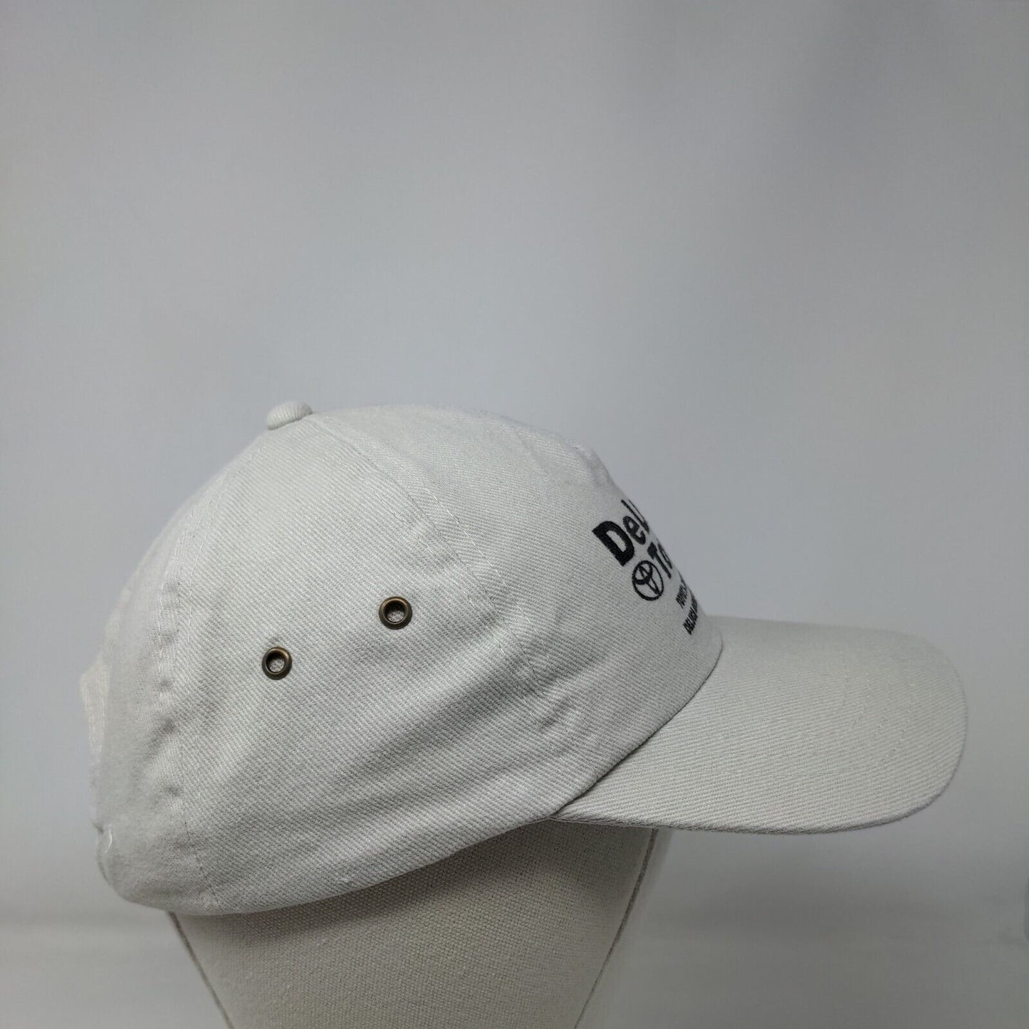 DeLuca Toyota Slideback Hat Tan One Size Adjustable Vented Holes 6 Panel Cobra