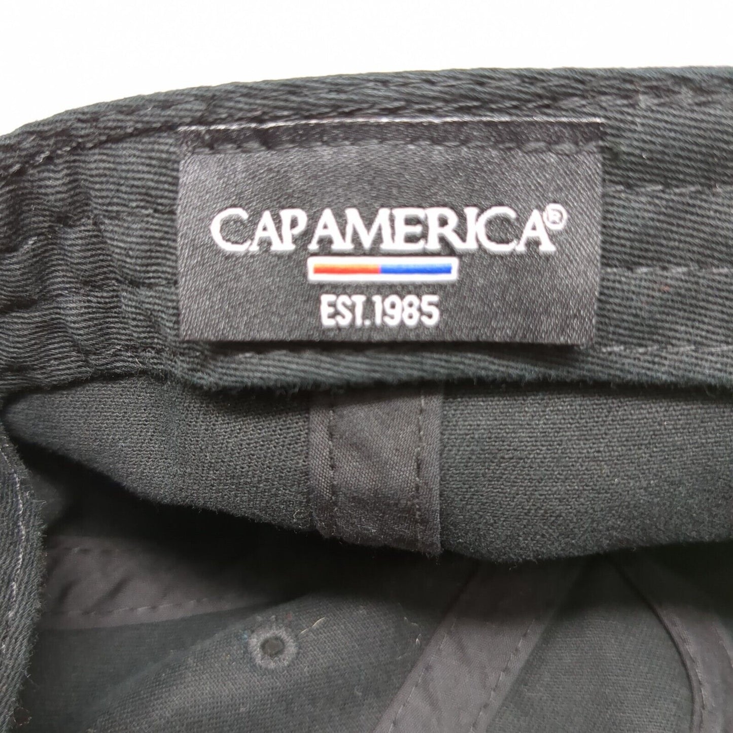 BOI Hoopla Slideback Hat Black OSFA Adjustable Embroidered Cap America