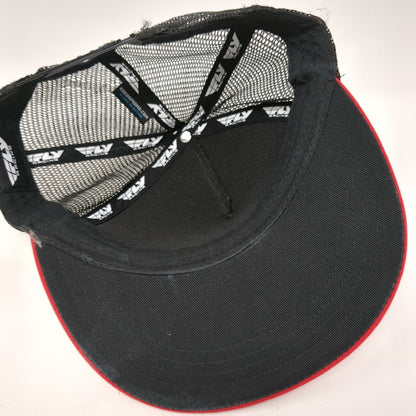 Fly Racing Snapback Mesh Back Trucker Hat Black One Size Colorblock