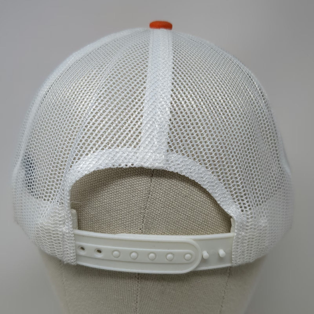 Port Authority Trucker Hat Orange One Size Tates Rents Patch Mesh Snapback Cap