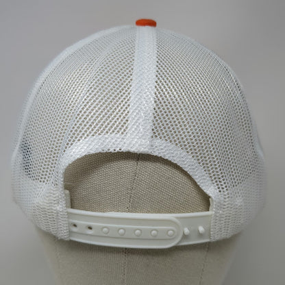 Port Authority Trucker Hat Orange One Size Tates Rents Patch Mesh Snapback Cap