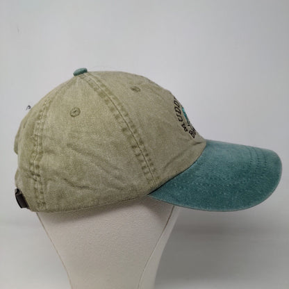 Adams Men's Slideback Hat Green Adjustable Muddy Road Brewery Logo Embroidered