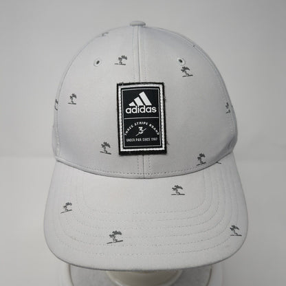 Adidas Snapback Hat Gray One Size Adjustable Vented Holes 6 Panel Polyester