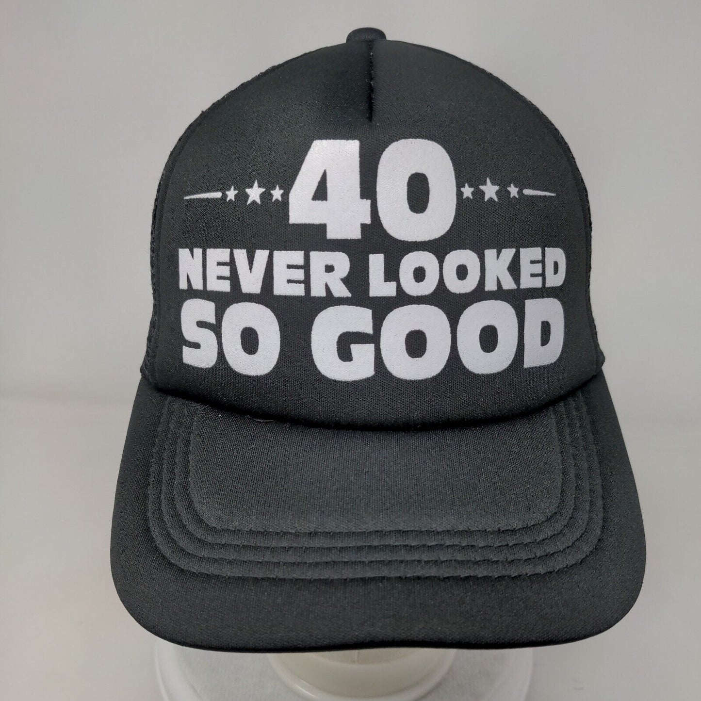 40 Never Looked So Good Snapback Trucker Hat Black One Size Adjustable