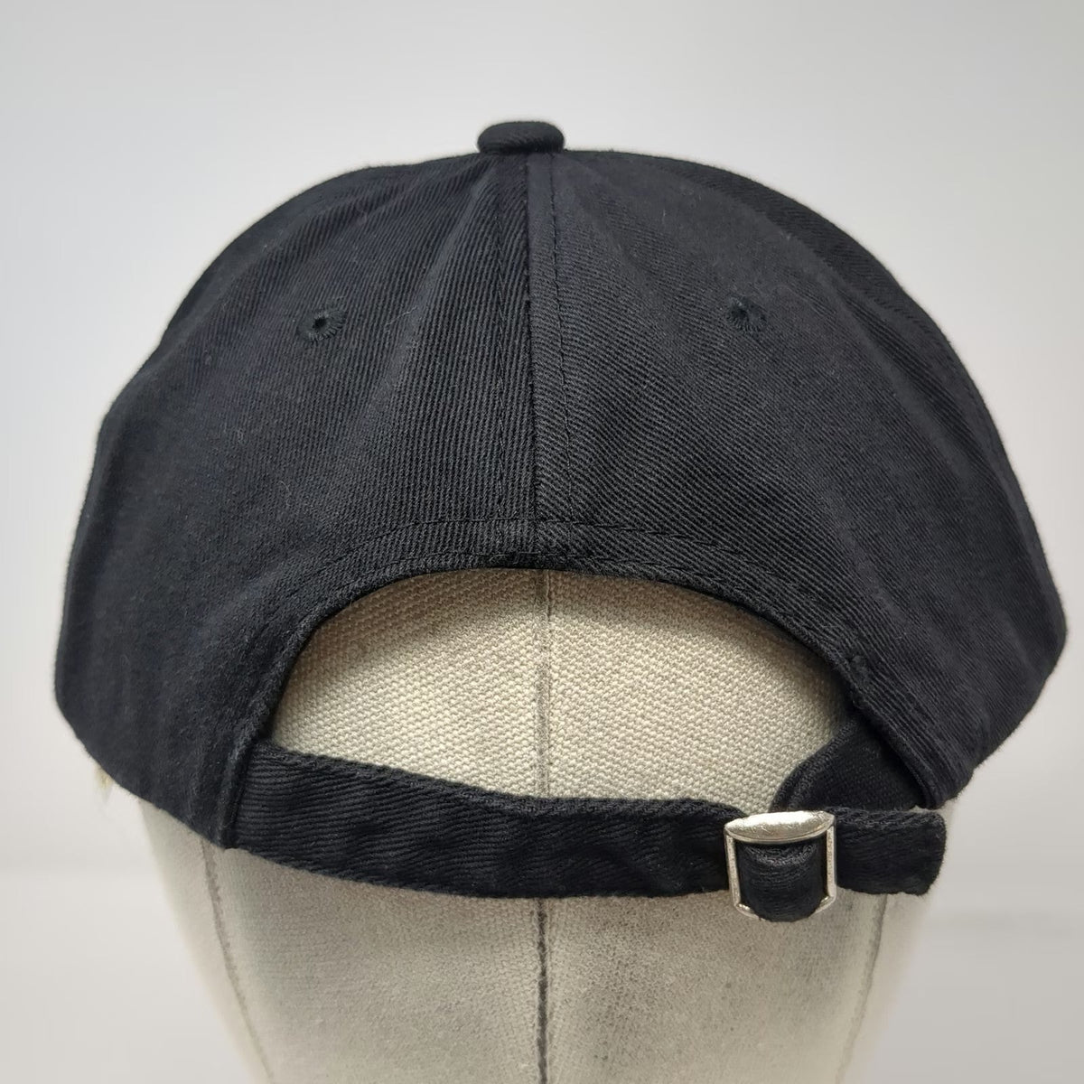 Baseball Cap Black One Size Sad Face X Eyes Embroidery Adjustable Slideback Hat