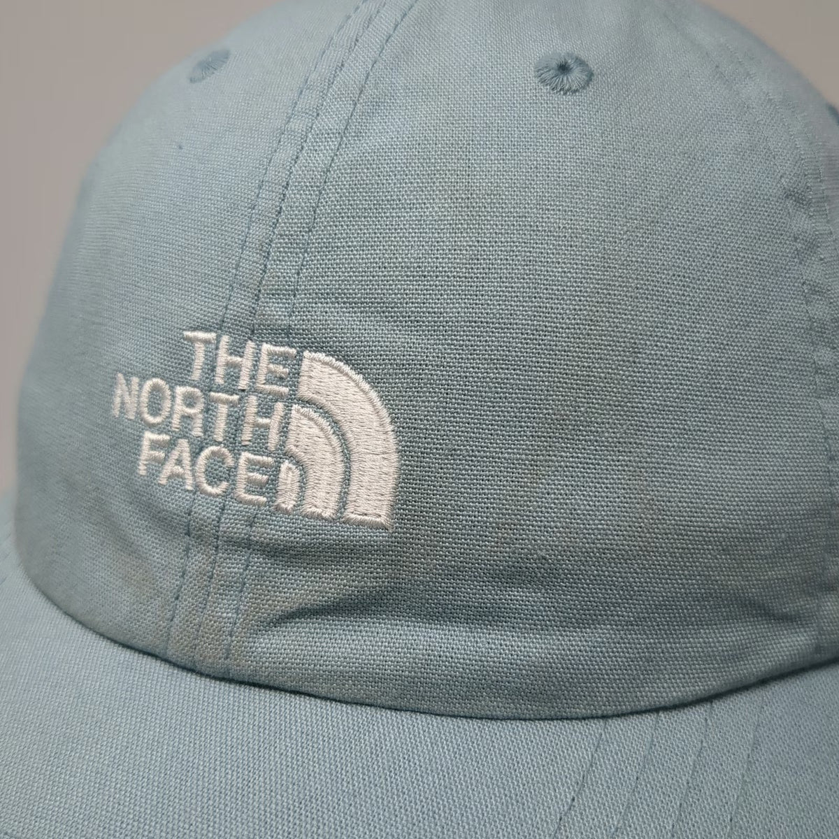 The North Face Baseball Cap Blue One Size Embroidered Logo Slideback Cotton Hat