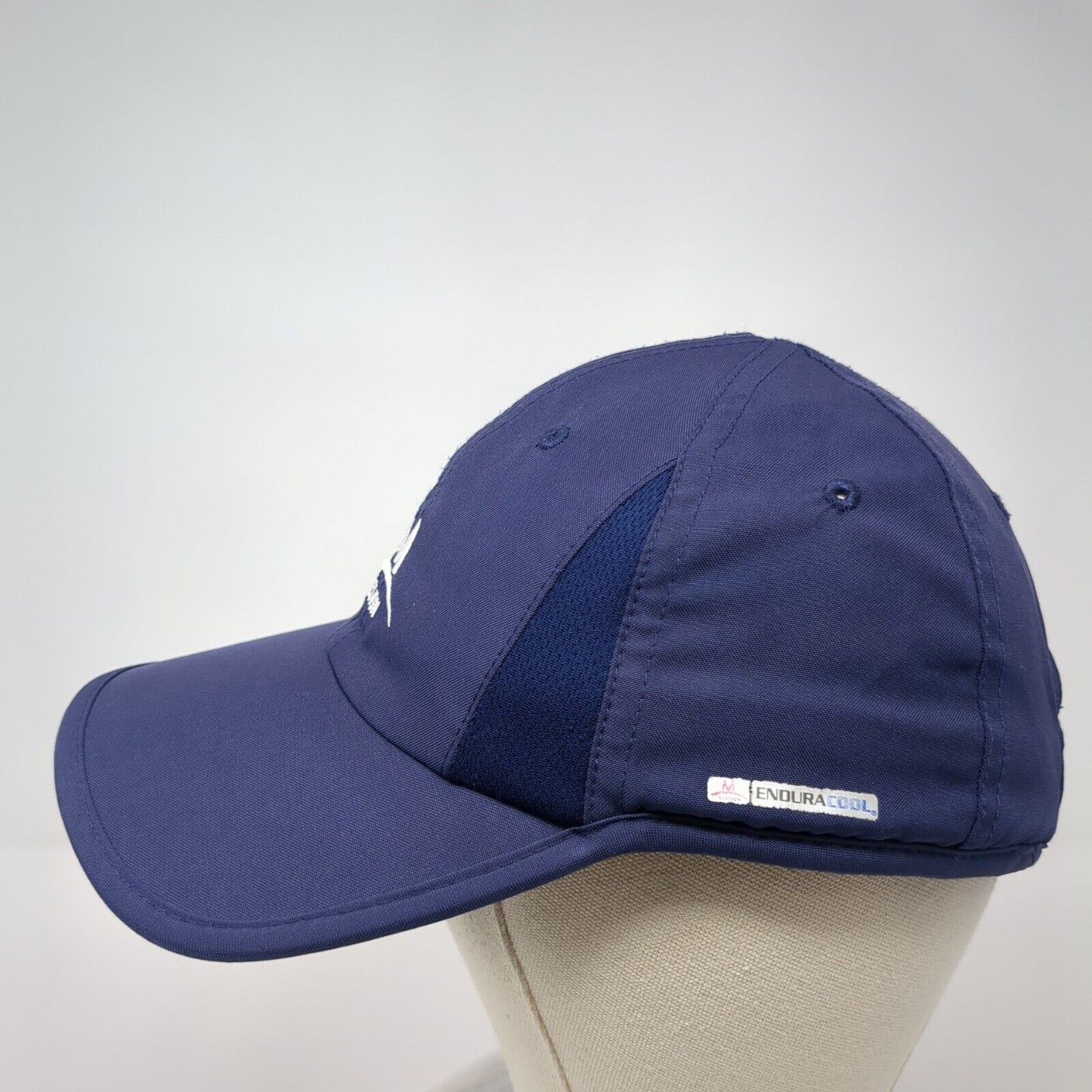 Mission Strapback Hat Blue One Size Adjustable Endura Cool 6 Panel
