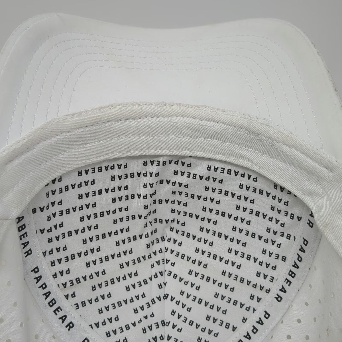 Papa Bear Trucker Hat White One Size Rope Perforated Snapback Made In USA Logo