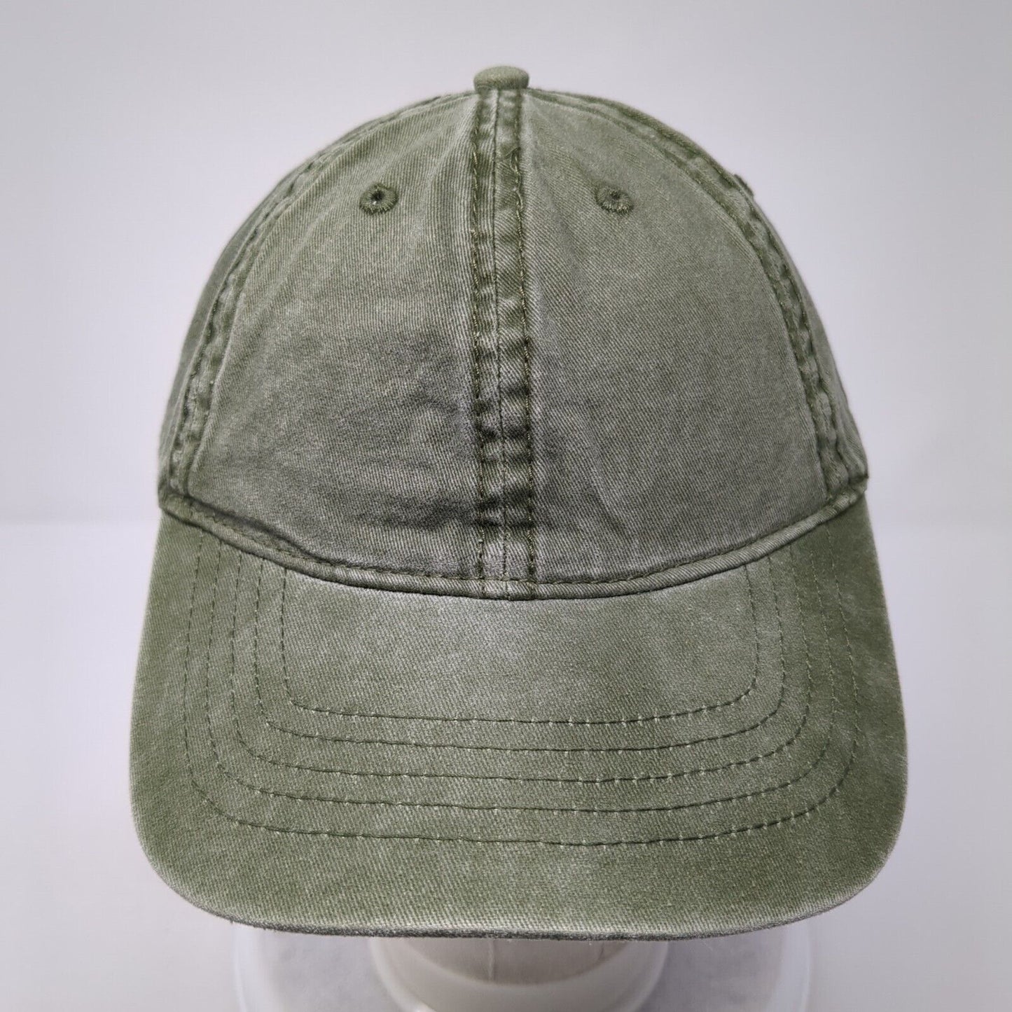 Unbranded Slideback Hat Green One Size Solid 6 Panel Vent Holes Blank