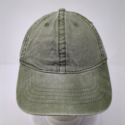 Unbranded Slideback Hat Green One Size Solid 6 Panel Vent Holes Blank
