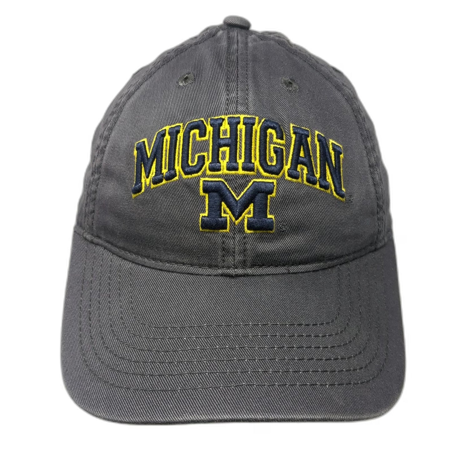 Michigan Wolverines NCAA Legacy Gray Blue Yellow One Size Cap Slideback Logo Hat