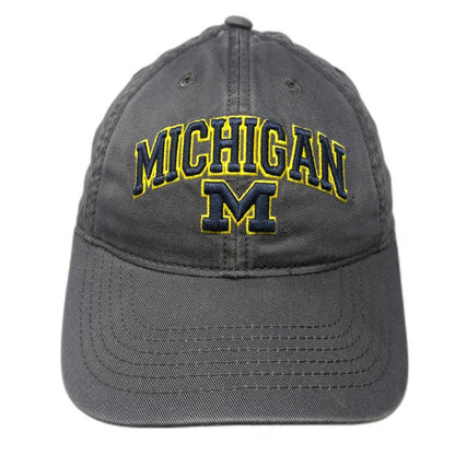 Michigan Wolverines NCAA Legacy Gray Blue Yellow One Size Cap Slideback Logo Hat