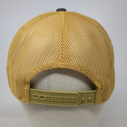 Tillamook Creamery Trucker Hat Black Yellow One Size Leather Patch Snapback