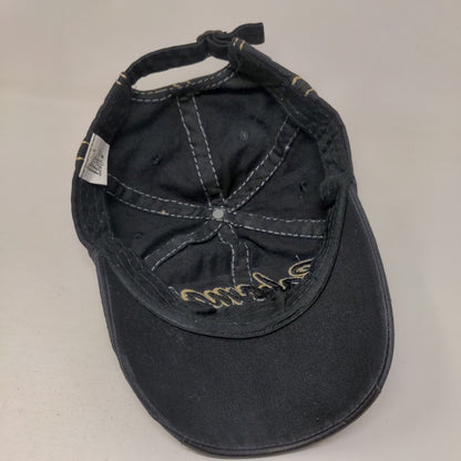 Bahamas Slideback Hat Black One Size Adjustable Strap Embroidered 6 Panel