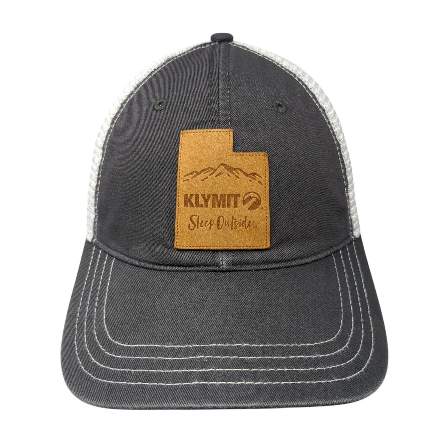 Klymit Sleep Outside Patch Snapback Trucker Hat Gray M/L Mesh Back