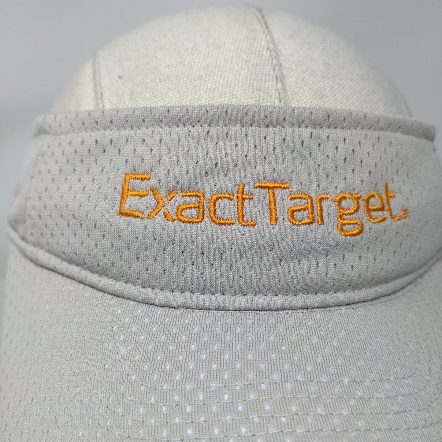 Exact Target Adult Strapback Sun Visor Gray OS Embroidered Augusta Sportswear